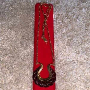 Sarah Coventry Gold and Brown Vintage Necklace